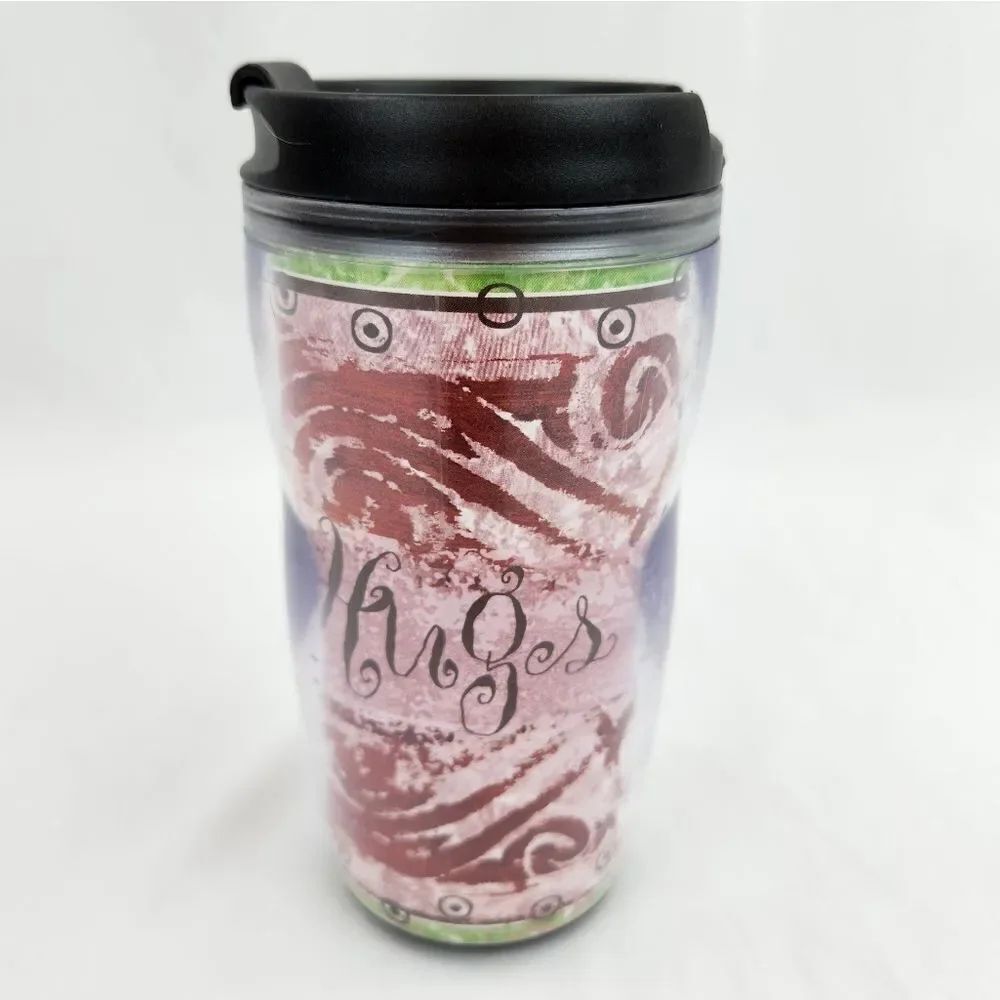 ☕️Vintage Starbucks 2004 Hugs and Kisses 8oz Tumbler Travel Cup w/Lid